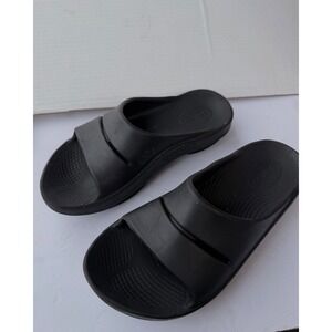 Oofos OOahh Sport Slide Black Recovery Comfort Sandal Shoes W8 M6‎